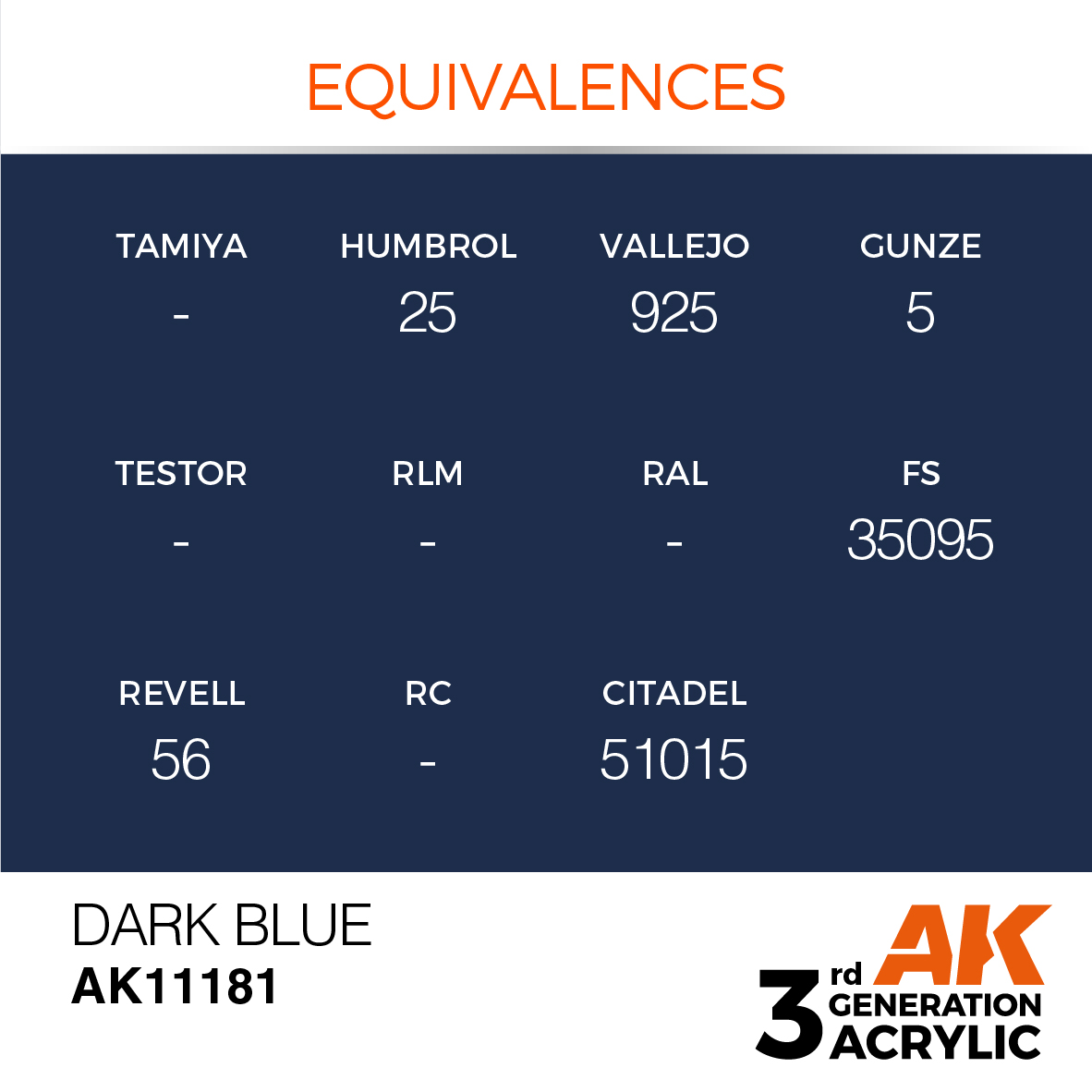 AK11181 Dark Blue (3rd-Generation) (17mL)