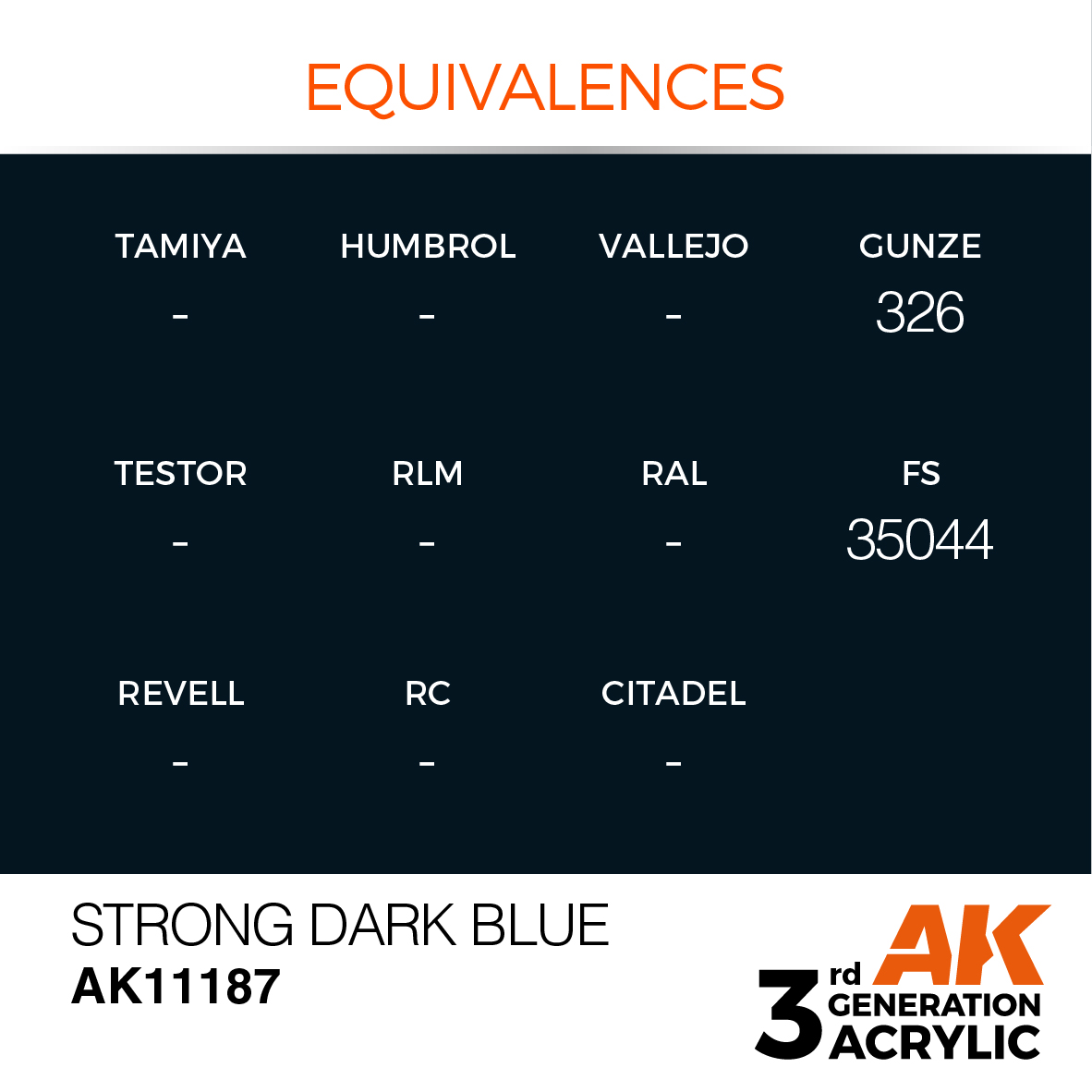 AK11187 Strong Dark Blue (3rd-Generation) (17mL)